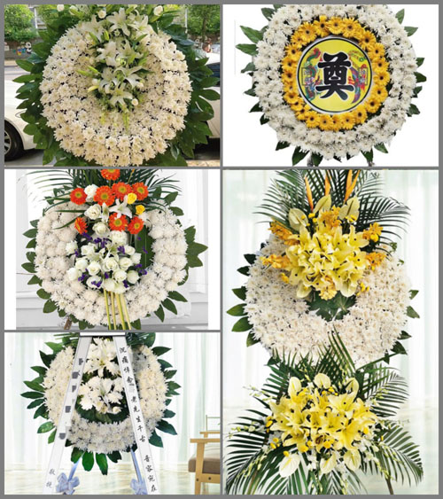 江苏南通崇川区观音山街道二桥村花圈速递